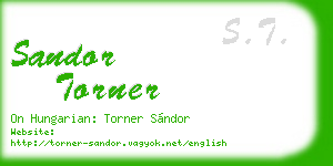 sandor torner business card